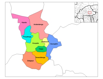 Vị trí của Baskouré trong tỉnh