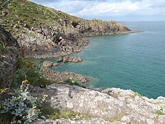 La côte à Saint-Malo, au nord.