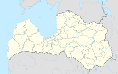 Mapa konturowa Łotwy, po prawej znajduje się punkt z opisem „Punduri”