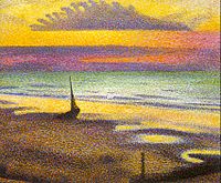 Georges Lemmen, c.1891-92, The Beach at Heist (Pláž v Heist), Musée d'Orsay, Paříž