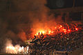 Botafogo fans setting off flares during a Série A game at the stadium, May 2008.