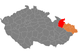 Lage des Okres Bruntál