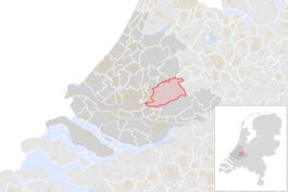 Locatie van de gemeente Krimpenerwaard (gemeentegrenzen CBS 2016)