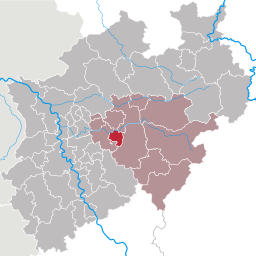 Läget för Hagen i Regierungsbezirk Arnsberg, Nordrhein-Westfalen