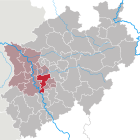 Localisation de Arrondissement de Mettmann