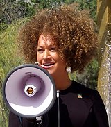 Rachel Dolezal speaking at Spokane rally May 2015