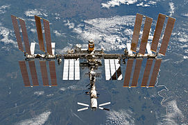 ISS from Discovery STS-133 after undocking (7 March 2011)