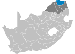 Karte de Sud Afrika montra Vembe in Limpopo