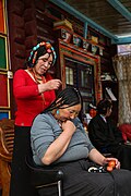 Tibetan Female Headdress in Kham Derge Mesho 5.jpg