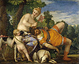 Paolo Veronese, Venus en Adonis, omstreeks 1580