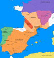 Évolution du royaume Wisigoth jusqu'au VIe siècle : Royaume originel de Toulouse Extension au Ve siècle Territoire perdu après Vouillé en 507 Conquête du royaume suève en 575