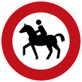 Zeichen 258 Verbot für Reiter