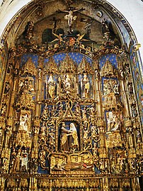 Retablo de la capilla de San Sebastián y Santa Tecla de la catedral de Barcelona, del taller de Jaume Huguet (1486-1498).