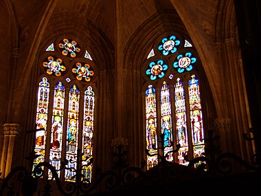 Vidrieras de la catedral de Palencia.