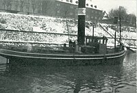 Dampfschlepper Halcyon ca. 1940 im Vinkekanal auf Höhe Krausstraße 61