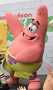 Patrik szobor a 2017-es Nickelodeon Slime Cup-on