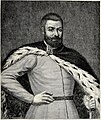 Рыгор Аляксандравіч Хадкевіч (каля 1513—1572) з плашчом-мантыяй, падбітым гарнастаем. Гравюра XIX ст.