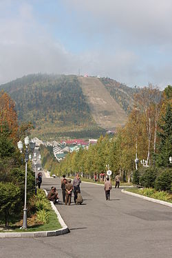 Pemandangan Samjiyon pada 2008