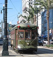 El «St. Charles Streetcar Line» en Nueva Orleans ya cuenta con más de 95 años de funcionamiento continuo.