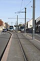 Station Les Hauts Champs in eingleisigem Abschnitt: Mittelbahnsteig und Ausweichgleis
