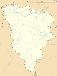 Mapa konturowa Yvelines, blisko prawej krawędzi u góry znajduje się punkt z opisem „Houilles”