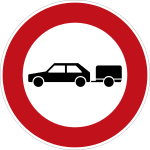Förbud mot personbilar med släpvagn
