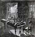 Beethoven's workroom in 1827, by J.N. Hoechle