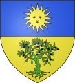 Sonnenfigur im Wappen der Gemeinde Beaulieu-sur-Mer, Frankreich