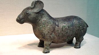 bronzové zvířátko, kolem 500 př. n. l.