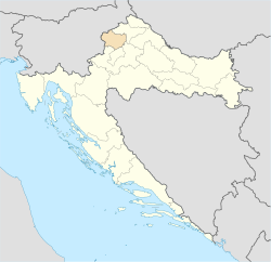 Krapina-Zagorje County (light orange) within Croatia (light yellow)