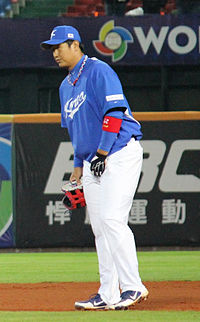 Lee Dae-ho i Sydkoreas landslagsdräkt vid World Baseball Classic 2013.