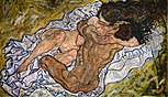 Umarmung (Liebespaar II), Schiele