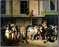 Entrance to a free show at the Ambigu-Comique Theatre from Louis-Léopold Boilly (1819)