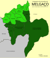 Freguesias de Melgaço (2013), classificadas segundo a sua situação geográfica: ribeirinhas ou de montanha