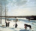 Nikifore Krylov : Hiver russe (tableau de Krylov), Musée russe (1827)