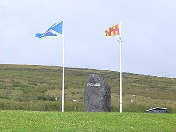 Flags of Scotland and Northumberland