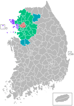 Location of Seoul Metropolitan Area