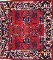 Bijar Rug with Bid Majnūn, or "weeping willow" design