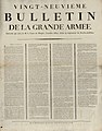 Bulletin de la Grande Armée, jornau militar estampat per lo prefècte.