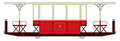 A diagram of Volk's Electric Railway car number 7.