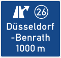 Zeichen 448 Ankündigungstafel auf Autobahnen