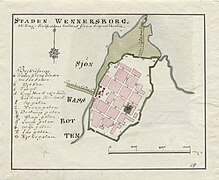 18th century map of Vänersborg, Sweden.jpg