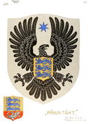Escudo de armas alternativo de Estonia, 1922. Autor Günther Reindorff
