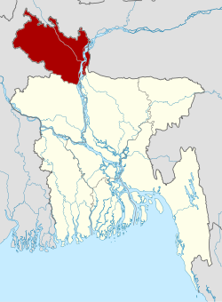 Lokasi Divisi Rangpur di Bangladés
