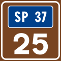 Segnale composito relativo alla numerazione dei cavalcavia sulle strade provinciali