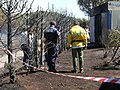 Équipe pluridisciplinaire d'investigation sur l'origine des incendies de forêts (Gendarmerie - ONF) au Muy en 2006.