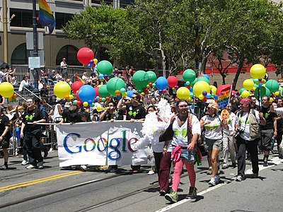 Google на гей-прайде в Сан-Франциско
