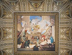 Grand staircase ceiling with Apotheosis of the Renaissance fresco (Kunsthistorischen Museum).jpg