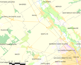 Mapa obce Saint-Lyé