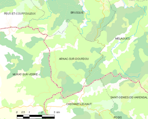 Poziția localității Arnac-sur-Dourdou
